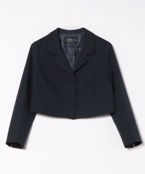 STRAWBERRY-FIELDS（ストロベリーフィールズ）の「サスティクロス_ショート丈ジャケット（テーラードジャケット・レディース・ベージュ/ネイビー・2）」の5枚目の写真