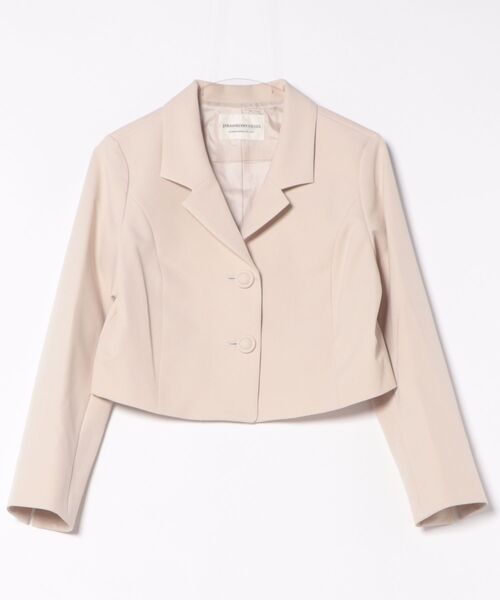 STRAWBERRY-FIELDS（ストロベリーフィールズ）の「サスティクロス_ショート丈ジャケット（テーラードジャケット・レディース・ベージュ/ネイビー・2）」の16枚目の写真