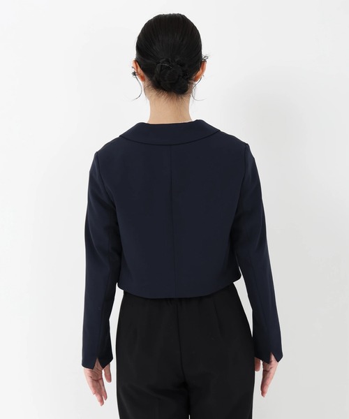 STRAWBERRY-FIELDS（ストロベリーフィールズ）の「サスティクロス_ショート丈ジャケット（テーラードジャケット・レディース・ベージュ/ネイビー・2）」の10枚目の写真