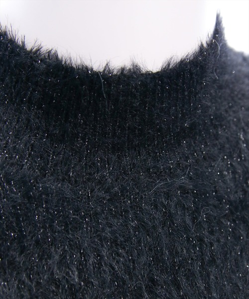 clear（クリア）の「袖リボン付きラメフェザーニットトップス[着回し力抜群 ガーリー]（ニット/セーター・レディース・グレー/パープル/ブラック/アイボリー・F）」の11枚目の写真