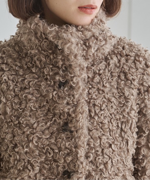 ANGIE（アンジー）の「シャギーファーフェイクファーブルゾン（ブルゾン・レディース・グレー/ブラウン系その他/アイボリー/ブラウン/ベージュ・FREE）」の18枚目の写真