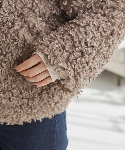 ANGIE（アンジー）の「シャギーファーフェイクファーブルゾン（ブルゾン・レディース・グレー/ブラウン系その他/アイボリー/ブラウン/ベージュ・FREE）」の20枚目の写真