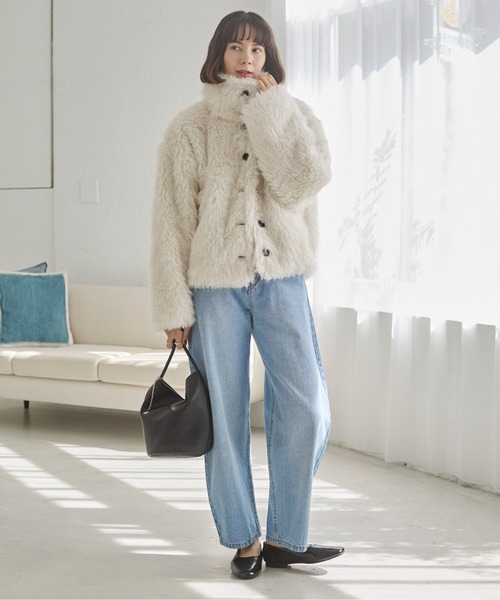 シャギーファーフェイクファーブルゾン（ブルゾン）｜ANGIE（アンジー