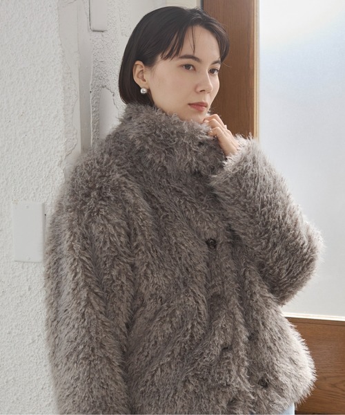 ANGIE シャギーファーフェイクファーブルゾン シャギーファーフェイクファーブルゾン（ブルゾン）｜ANGIE（アンジー