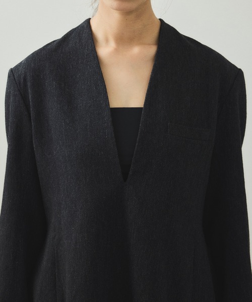 セール】【EMOELLE】ウールコットンジャケットライクブラウス（シャツ