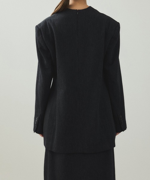 セール】【EMOELLE】ウールコットンジャケットライクブラウス（シャツ