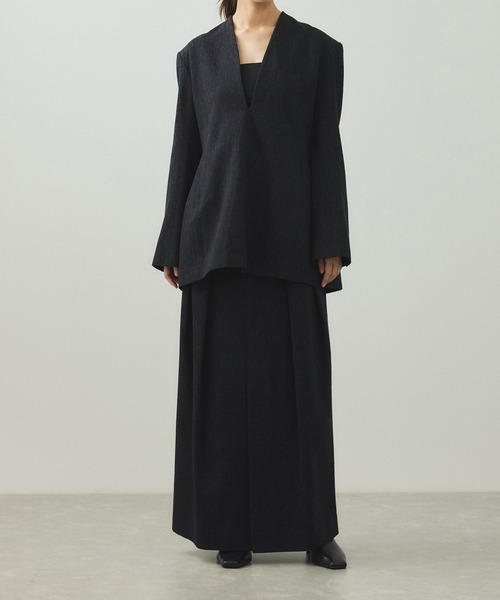 セール】【EMOELLE】ウールコットンジャケットライクブラウス（シャツ