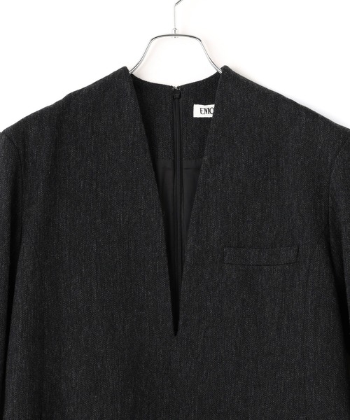 セール】【EMOELLE】ウールコットンジャケットライクブラウス（シャツ