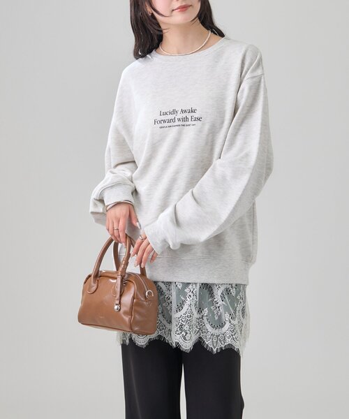 mystic（ミスティック）の「【新色グレーが登場！】レースサテンキャミソール（シャツ/ブラウス・レディース・ライトグレー/オフホワイト/ブラック/グレー・FREE）」の14枚目の写真