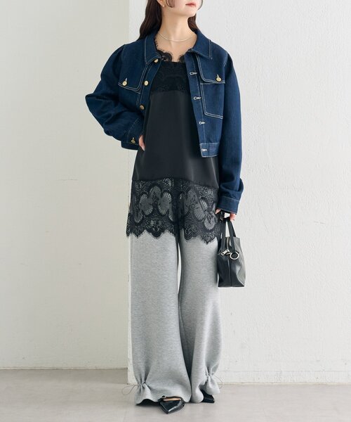 グレー レース付きキャミソール レディースレース付キャミソール | 激安靴の通販 ヒラキ公式サイト