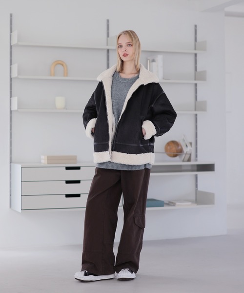 ROCHEM（ローシェン）の「バルーンスリーブメランジ/チェックニット（ニット/セーター・メンズ・グリーン/グレー/ブラック/グレー系/ネイビー系・XS/L/M/S）」の12枚目の写真