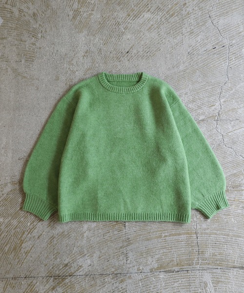 バルーンスリーブメランジ/チェックニット（ニット/セーター）｜ROCHEM