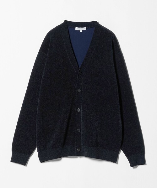 A DAY IN THE LIFE UNITED ARROWS(アデイインザライフユナイテッドアローズ)の「モールヤーン ダブルフェイス Vネックカーディガン-ウォッシャブル-<A DAY IN THE LIFE>(ニット/セーター・メンズ・ダークグレー/ネイビー・L/M)」の2枚目の写真