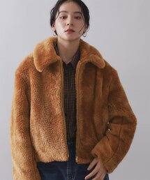 OPAQUE.CLIP | ステンカラーボアブルゾン【洗える】(ブルゾン)