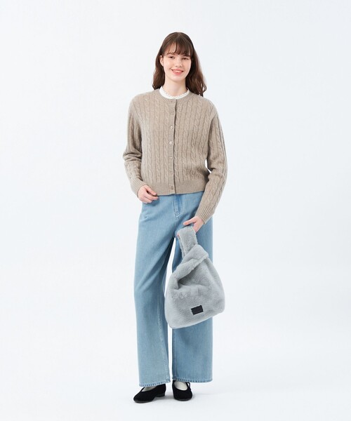 MACKINTOSH PHILOSOPHY（ﾏｯｷﾝﾄｯｼｭ ﾌｨﾛｿﾌｨｰ）の「ウールカシミヤケーブルカーディガン（カーディガン/ボレロ・レディース・グレー系その他/レッド系その他2/ベージュ/ブルー・38）」の8枚目の写真