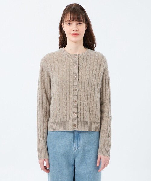 ウールカシミヤケーブルカーディガン（カーディガン/ボレロ