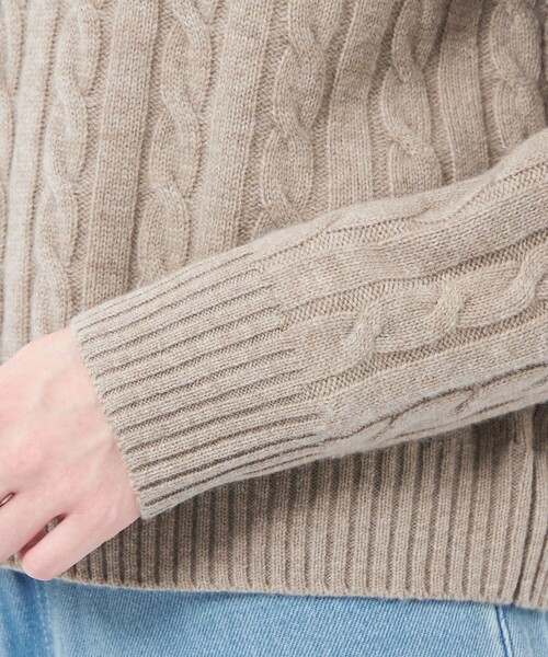 MACKINTOSH PHILOSOPHY（ﾏｯｷﾝﾄｯｼｭ ﾌｨﾛｿﾌｨｰ）の「ウールカシミヤケーブルカーディガン（カーディガン/ボレロ・レディース・グレー系その他/レッド系その他2/ベージュ/ブルー・38）」の12枚目の写真