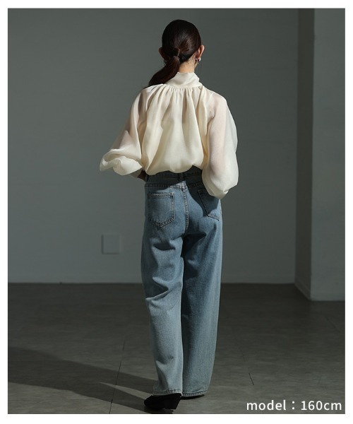 Sawa a la mode（サワアラモード）の「リボンボウタイシアーブラウス（シャツ/ブラウス・レディース・ベージュ/ピンク/ブラック・FREE）」の17枚目の写真