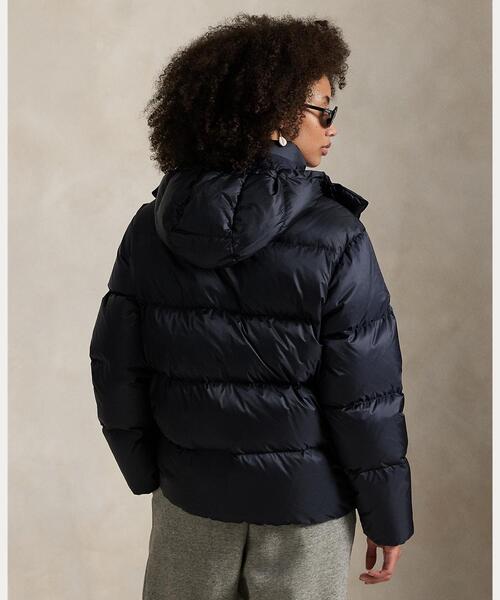 かおるさまポロラルフローレン レディース ショート丈 ダウンジャケット M POLO RALPH LAUREN - ポロラルフローレン フード付き ダウンジャケット