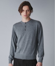 Regen Glanz | wool blend henryneck cropped knit/ウールブレンドヘンリーネッククロップドニット(ニット/セーター)