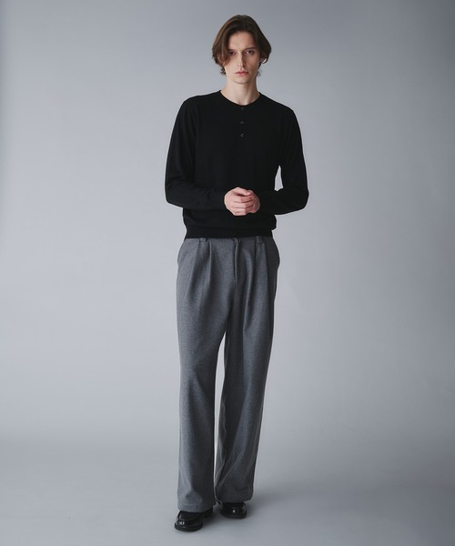 Regen Glanz（レーゲングランツ）の「wool blend henryneck cropped knit/ウールブレンドヘンリーネッククロップドニット（ニット/セーター・メンズ・オフホワイト/グレー/ブラック系その他/ブラック/ブラック系その他2/ネイビー/ワインレッド・MEDIUM/SMALL/LARGE）」の18枚目の写真