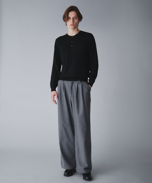 Regen Glanz（レーゲングランツ）の「wool blend henryneck cropped knit/ウールブレンドヘンリーネッククロップドニット（ニット/セーター・メンズ・オフホワイト/グレー/ブラック系その他/ブラック/ブラック系その他2/ネイビー/ワインレッド・MEDIUM/SMALL/LARGE）」の17枚目の写真
