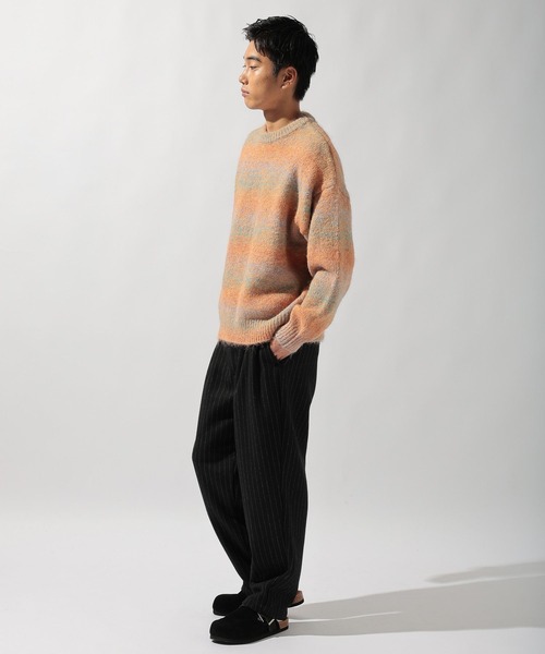 niko and...（ニコアンド）の「グラデーションニットプルオーバー（ニット/セーター・メンズ・オレンジ/ブルー/ベージュ・MEDIUM/LARGE）」の16枚目の写真