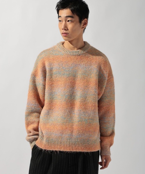 niko and...（ニコアンド）の「グラデーションニットプルオーバー（ニット/セーター・メンズ・オレンジ/ブルー/ベージュ・MEDIUM/LARGE）」の17枚目の写真