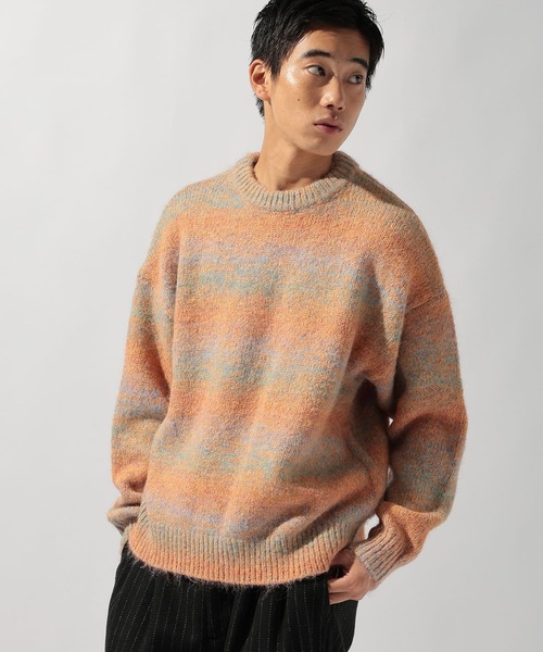 niko and...（ニコアンド）の「グラデーションニットプルオーバー（ニット/セーター・メンズ・オレンジ/ブルー/ベージュ・MEDIUM/LARGE）」の18枚目の写真
