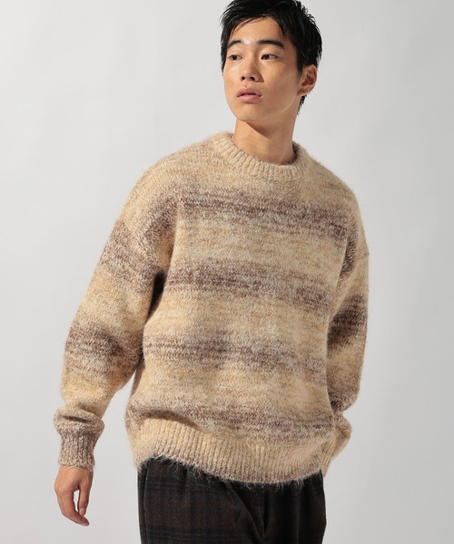 niko and...（ニコアンド）の「グラデーションニットプルオーバー（ニット/セーター・メンズ・オレンジ/ブルー/ベージュ・MEDIUM/LARGE）」の21枚目の写真