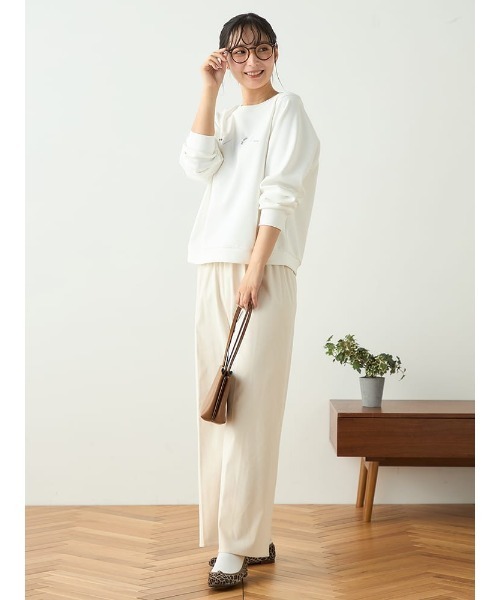 HARUYAMA(ハルヤマ)の「【WEB限定】ビジュー刺繍プルオーバー FURRY(Tシャツ/カットソー・レディース・ホワイト/ネイビー/ベージュ/ブラウン・F)」の11枚目の写真