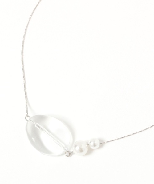 BAYFLOW（ベイフロー）の「クリアパーツネックレス（ネックレス・レディース・ライトグレー/イエロー・FREE）」の2枚目の写真