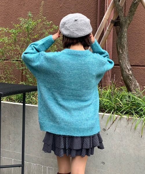 Teem Store(チームストア)の「リボンニットカーディガン(カーディガン/ボレロ・レディース・レッド/グレー/ホワイト/ブルー・F)」の11枚目の写真