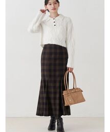 MERCURYDUO | バックレースアップストレッチマーメイドスカート(スカート)