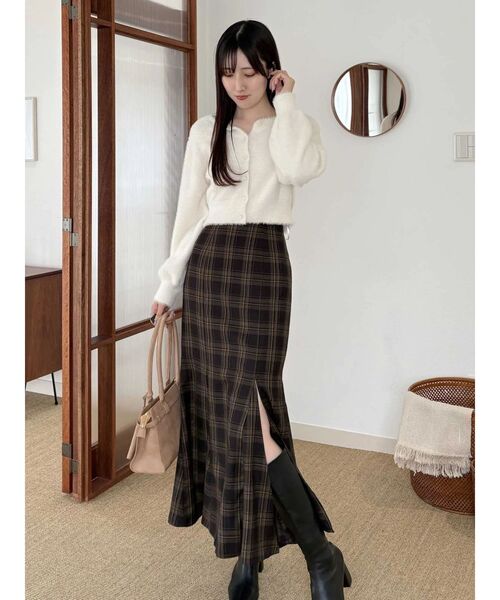 MERCURYDUO（マーキュリーデュオ）の「バックレースアップストレッチマーメイドスカート（スカート・レディース・ブラック/ブラウン・X-SMALL/SMALL/MEDIUM）」の12枚目の写真