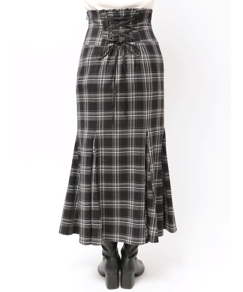 MERCURYDUO（マーキュリーデュオ）の「バックレースアップストレッチマーメイドスカート（スカート・レディース・ブラック/ブラウン・X-SMALL/SMALL/MEDIUM）」の6枚目の写真