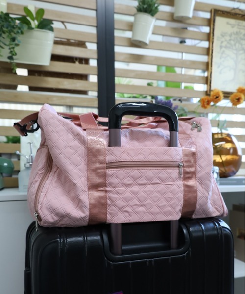 Vini(ヴィニ)の「【大容量 キャリーオン対応】キルティング 旅行バッグ ボストンバッグ(ボストンバッグ・レディース・ホワイト/ピンク/ブラック・FREE)」の21枚目の写真