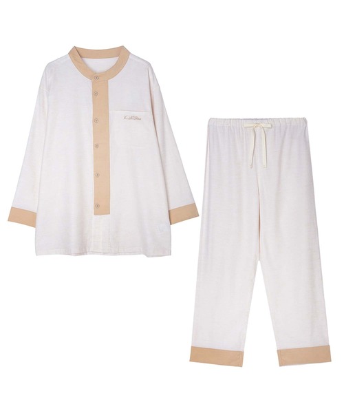 KID BLUE（キッドブルー）の「キッドブルー -２５プレーンネル -長袖パジャマ -KUCK540 -kidblue（ルームウェア/パジャマ・レディース・アイボリー/ピンク・unisex M/unisex L/unisex XL）」の3枚目の写真