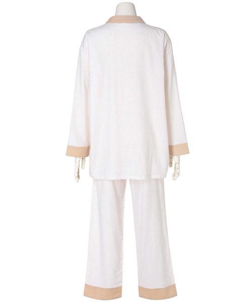 KID BLUE（キッドブルー）の「キッドブルー -２５プレーンネル -長袖パジャマ -KUCK540 -kidblue（ルームウェア/パジャマ・レディース・アイボリー/ピンク・unisex M/unisex L/unisex XL）」の4枚目の写真