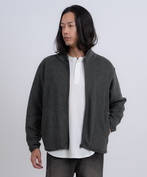 improves（インプローブス）の「スタンドカラー フリースジャケット（ブルゾン・メンズ・チャコール/ブラック/杢グレー・X-LARGE/LARGE/MEDIUM）」の3枚目の写真