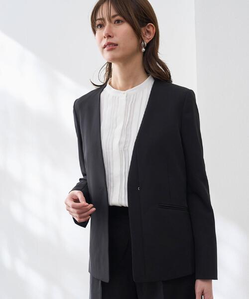 セール】≪通勤・セレモニー/セットアップ対応≫ Vネックジャケット