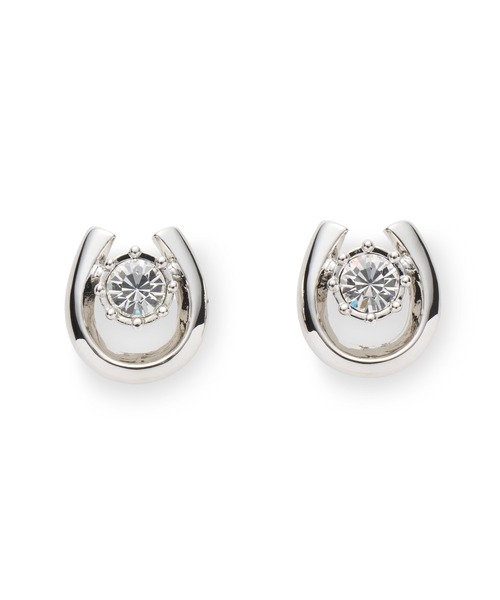 LANVIN en Bleu(ランバンオンブルー)の「ホースシューモチーフ ピアス(ピアス(両耳用)・レディース・シルバー/ゴールド・ONE SIZE)」の1枚目の写真