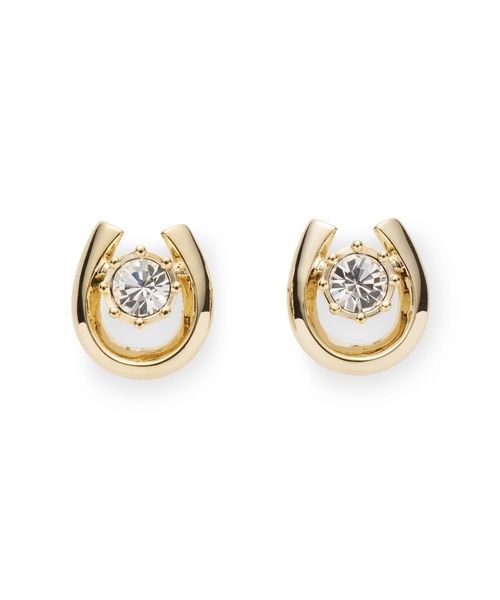 LANVIN en Bleu(ランバンオンブルー)の「ホースシューモチーフ ピアス(ピアス(両耳用)・レディース・シルバー/ゴールド・ONE SIZE)」の2枚目の写真