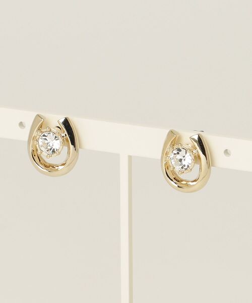 LANVIN en Bleu(ランバンオンブルー)の「ホースシューモチーフ ピアス(ピアス(両耳用)・レディース・シルバー/ゴールド・ONE SIZE)」の5枚目の写真