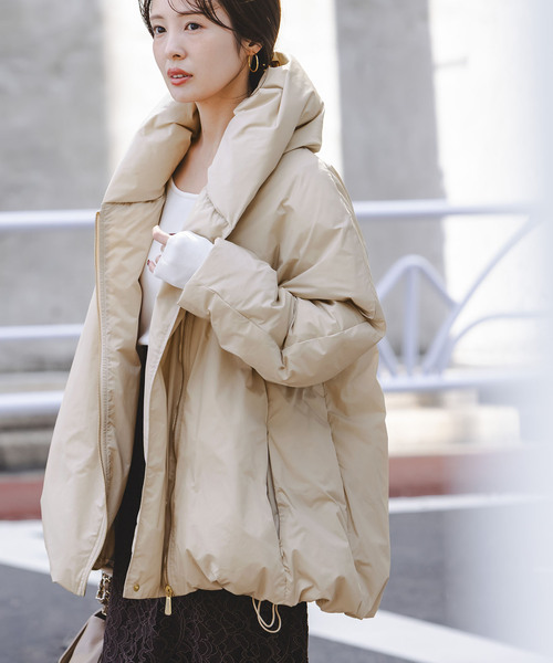 Noble（ノーブル）の「《追加》ショートダウンジャケット（ダウンジャケット/コート・レディース・ネイビー/ベージュ/ブラック・36/38）」の10枚目の写真