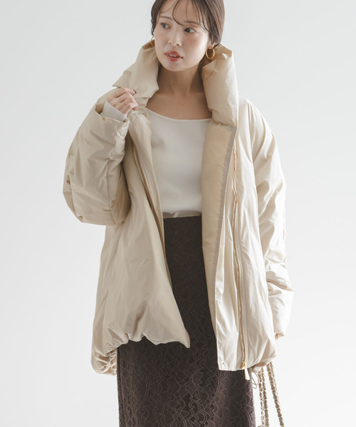 Noble（ノーブル）の「《追加》ショートダウンジャケット（ダウンジャケット/コート・レディース・ネイビー/ベージュ/ブラック・36/38）」の16枚目の写真