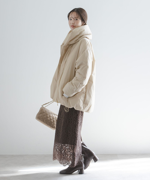 Noble（ノーブル）の「《追加》ショートダウンジャケット（ダウンジャケット/コート・レディース・ネイビー/ベージュ/ブラック・36/38）」の20枚目の写真