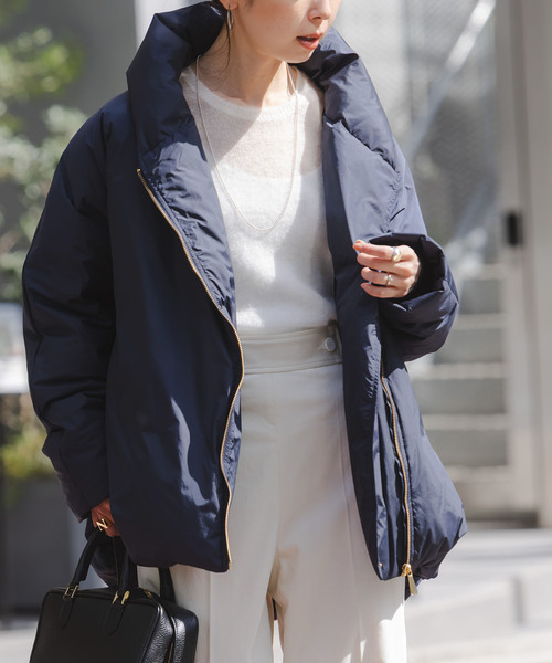 Noble（ノーブル）の「《追加》ショートダウンジャケット（ダウンジャケット/コート・レディース・ネイビー/ベージュ/ブラック・36/38）」の22枚目の写真