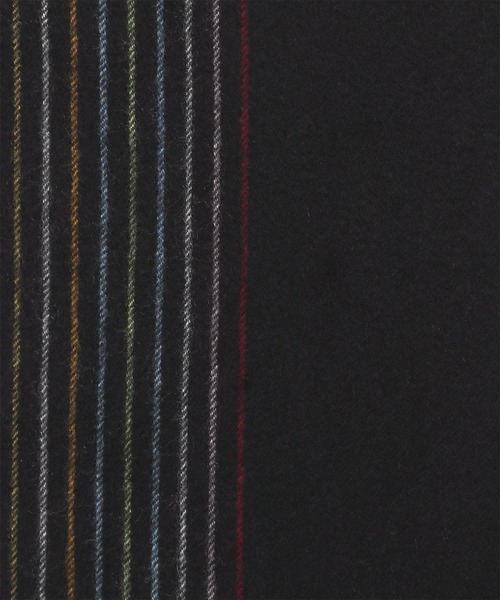 Paul Smith(ポールスミス)の「ハーフストライプ カシミヤブレンドマフラー【250411】(マフラー・メンズ・ブラック/ネイビー/マルーン・FREE)」の5枚目の写真