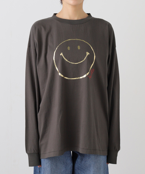 Spick & Span(スピックアンドスパン)の「PAY・DAY/ペイデイ SMULE L/S Tee(Tシャツ/カットソー・レディース・ブラック系その他/ホワイト・FREE)」の9枚目の写真